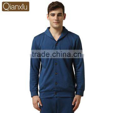 Exported good quality Qianxiu the modal long sleeve adult pajama for men (HOT)