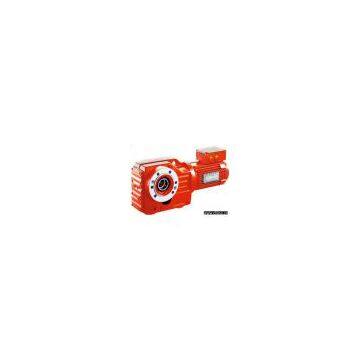 Helical worm gear reducer