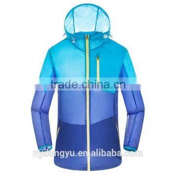8 Color Constrast Unisex Lightweight Cycling Windbreaker Jacket/saint li Fast Dry Sun Block Athletic Jacket/ Green Blue photo-2