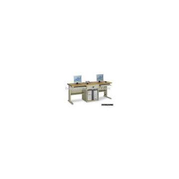 2-person single pillar no door computer desk