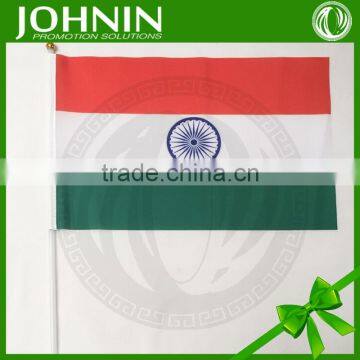 Cheap promotional custom printed polyester India hand flag