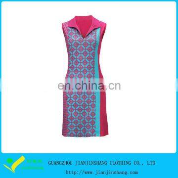 Full Sublimation Printed Polyester Dress For Golf Sports Wholesale