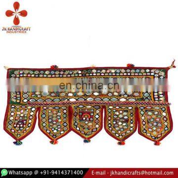 Traditional Home Decor Indian Door Hanging Toran Handcrafted Cotton Tapestry