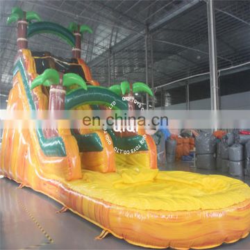 tropical palms tree inflatable water slide for sale/ inflatable slip n slide/ inflatable waterslide