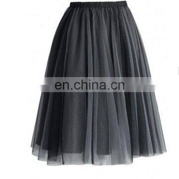 Mesh Tulle Skirt in Smoke