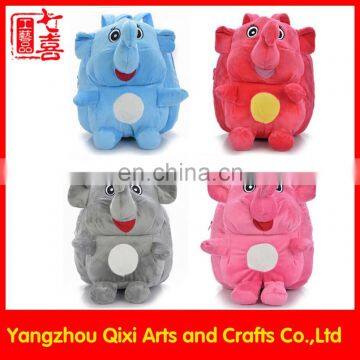 Top quality animal shaped backpack kids plush elephant backpack