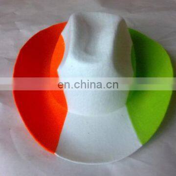felt hat/wide flat brim flag fedora hat
