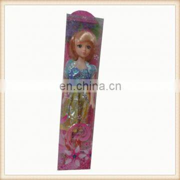 11" plastic toy blonde girl doll