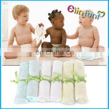 2017 wholesale baby bamboo washcloths 6 Pack bamboo fiber terry face baby bath towel