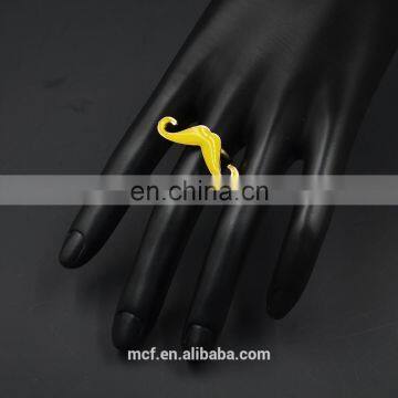 MCR-0029 latest fashion design moustache shape ring ,wedding engagement ring