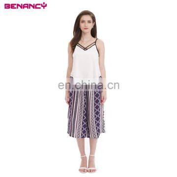 Plisse Chiffon Zigzag Print Crepe Skirt Pleated Skirt Guangzhou photo-6