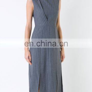 MIKA2489 Sleeveless Stripe Wool Women's Cloth