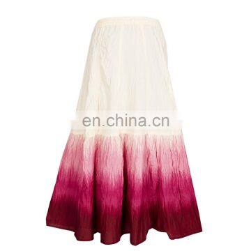 TYE AND DYE LONG SKIRT ON 100% COTTON