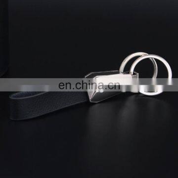 Double Ring Leather Keychain Laser Pointer Keychain photo-4