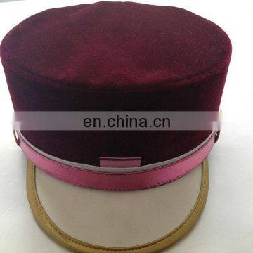 red Wholesale military uniform cap/doorman cap