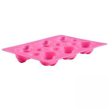 Free Sample Food Grade Heat resistant Nontoxic Silicone Mousse Cake Friandises Pudding Baking Mold Tool 6holes Cartoon