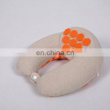 Hot Selling U Shape Eco Friendly Cotton Cover Memory Foam Filling Acupressure Neck Pillow photo-5