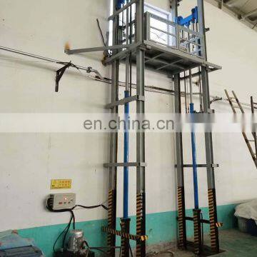 7LSJD Shandong SevenLift warehouse hydraulic outdoor rail cargo platform residential lifts for workshop