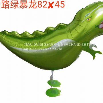 New Arrival Walking Bolon Balloons walking pet balloons walking animal balloons green Tyrannosaurus rex Hot Sale