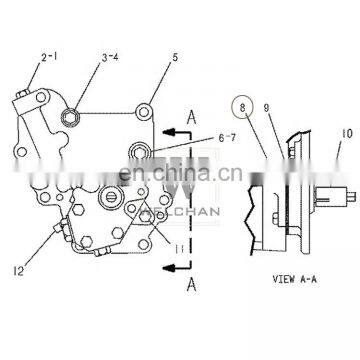 Loader Tractor Gear Fuel Transfer Pump 4W5479 Hydraulic Gear pump 836 988B 988F D10N Transmission Pump