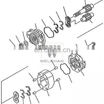 Gear Pump Filling Machine 705-12-38011 Loader Tandem Pump WA500-3 Hydraulic Gear Single Pump