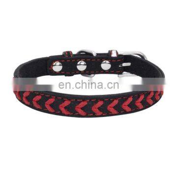 New color woven pet collar soft microfiber dog chain cat collar