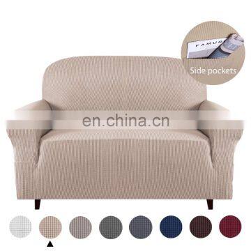 Textile Velvet Fabrics for Sofa Seat 2 Seater Elastic Sofa Cover