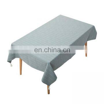 Cheap Price 100%Cotton Yarn-dyed Table Cloth Indoor Kitchen Table Cloth With Tassels photo-3