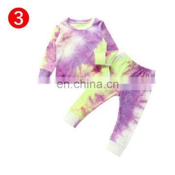Autumn Kids Boy Girls Tie-Dye Clothes Set Spring Long Sleeve Pullover O-neck Tops T-shirt Pants 3Pcs Outfit for Infant Baby 1-6Y photo-6