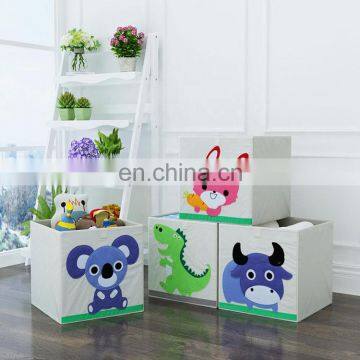 Kids Toy Baby Bed Animal Cartoon Folding Fabric Canvas Cube Storage Box