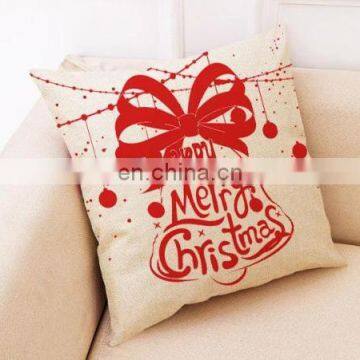 Marry Christmas Pattern Cushion Cover Happy New Year Pillow for Sofa Bed photo-5
