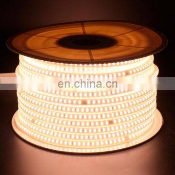 IP67  High Voltage 2835 bendable Warm White LED Strip Light with easy connection plug