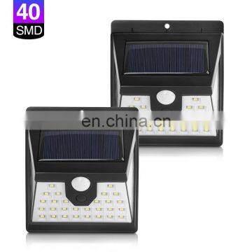 40LED Solar Powered Motion Sensor Lamp Outdoor Solar Motion Light for Wall