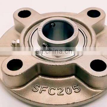 SSUCFC205 Round stainless steel pillow block ball bearing size