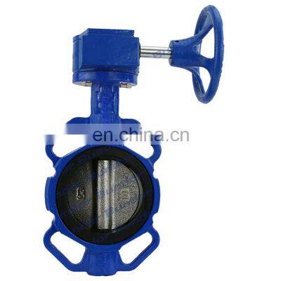 Bunor sea water butterfly valve dn300 pn10 Butterfly Valve Manufacture Wafer Worm Gear Drive Butterfly Valve