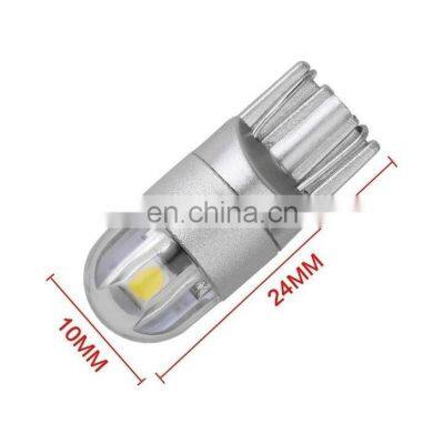 10Pcs T10 Led Bulbs White 168 501 W5w Led Lamps T10 Wedge Lights 2Smd Car Interior Reading Light Bulb 12V - 24V 6000K For Auto