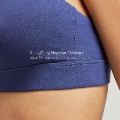 Ladies' Santoni Seamless Knit Quick Dry & Wicking Cross Back Mid Support Sports Bra. photo-3