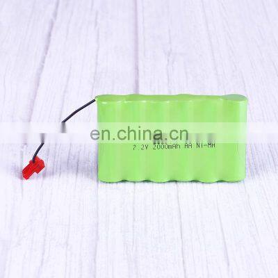 High quality 7.2v 2000mAh 6S1P nimh aa rechargeable battery pack for led lighting