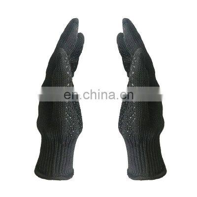 Cheap Construction Working PVC Dotted Black Work Gloves Construction Use