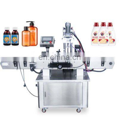 YTK Automatic production line plastic round bottle screw jar capping machine automatic water bottle capping machine