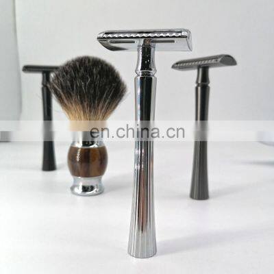 Manufactory Wholesale Long Handle Stainless Steel Metal Mens Shaving Safety Razor photo-3