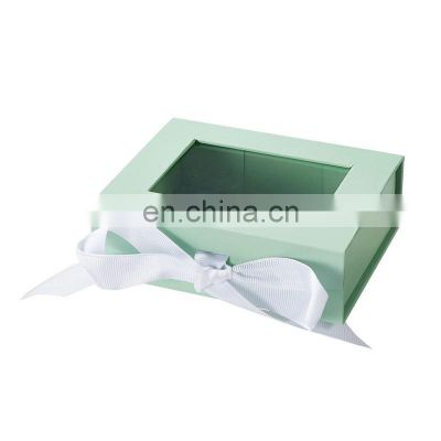 Satin close foldable small box organizer folding multi-function storage paper box with closure magnets