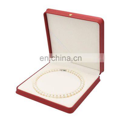Multifunctional High Quality Red Velvet Inside Pu Leather Jewelry Box Luxury Necklace Box