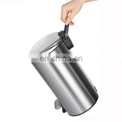 6L Household Kitchen Bathroom Waste Bin Top Quality Stainless Steel 410 Model Design Trash Can