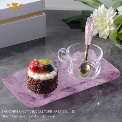 SAINT VIEW 2022 Serving Coffee Shop Trays Rectangle Household Restaurant Dessert Plate Elegant Wholesale photo-2