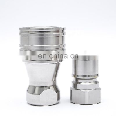 Female and male poppet type 1/2 inch BSP thread hydraulic quick couplings for agriculture machinery