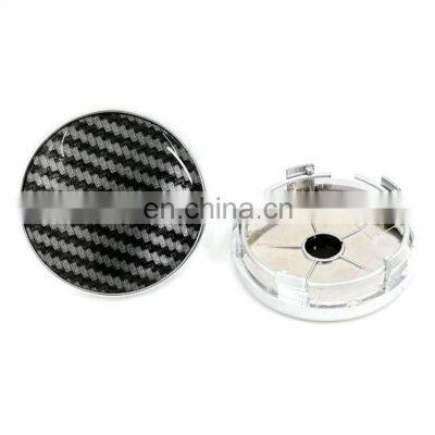 60MM Custom Logo Hubcap ABS Plastic Carbon Fiber Car Wheel Center Caps