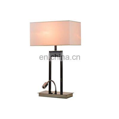 MODERN INTERIOR ANTIQUE DESIGN BEDROOM USB HOTEL READING FABRIC SHADE SIMPLE TABLE LAMP