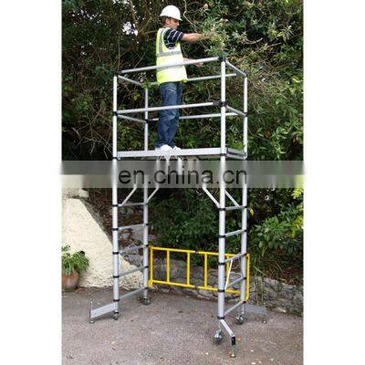 CE Certification Multi Purpose Aluminum Scaffolding Telescopic Tower scaffold mini type  for construction