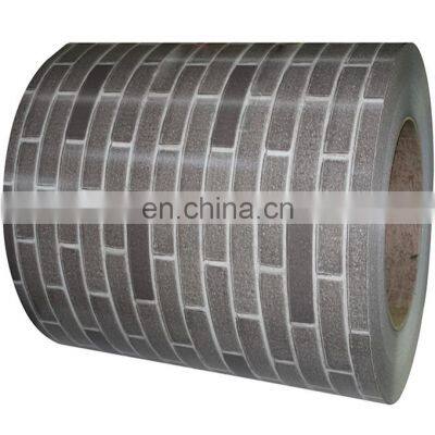 RAL9010 color prepainted galvalume steel coil brick pattern ppgi color coated galvanized steel coils